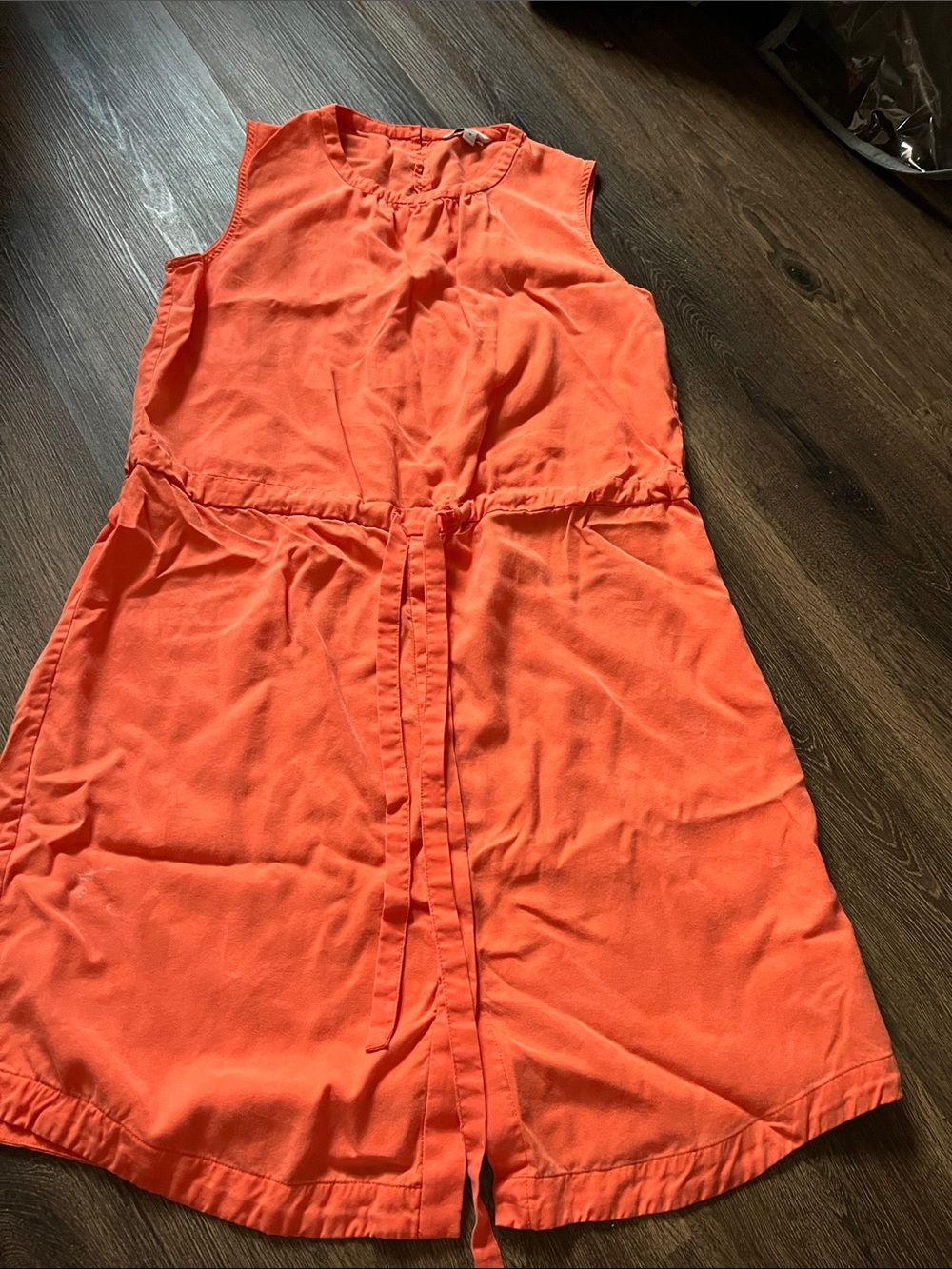GAP Sleeveless Orange Tie-Waist Dress